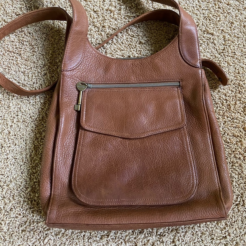 Vintage Fossil Genuine Leather Handbag
